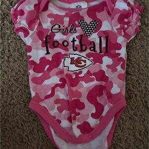 NFL Pink Camouflage Girls Football onesie